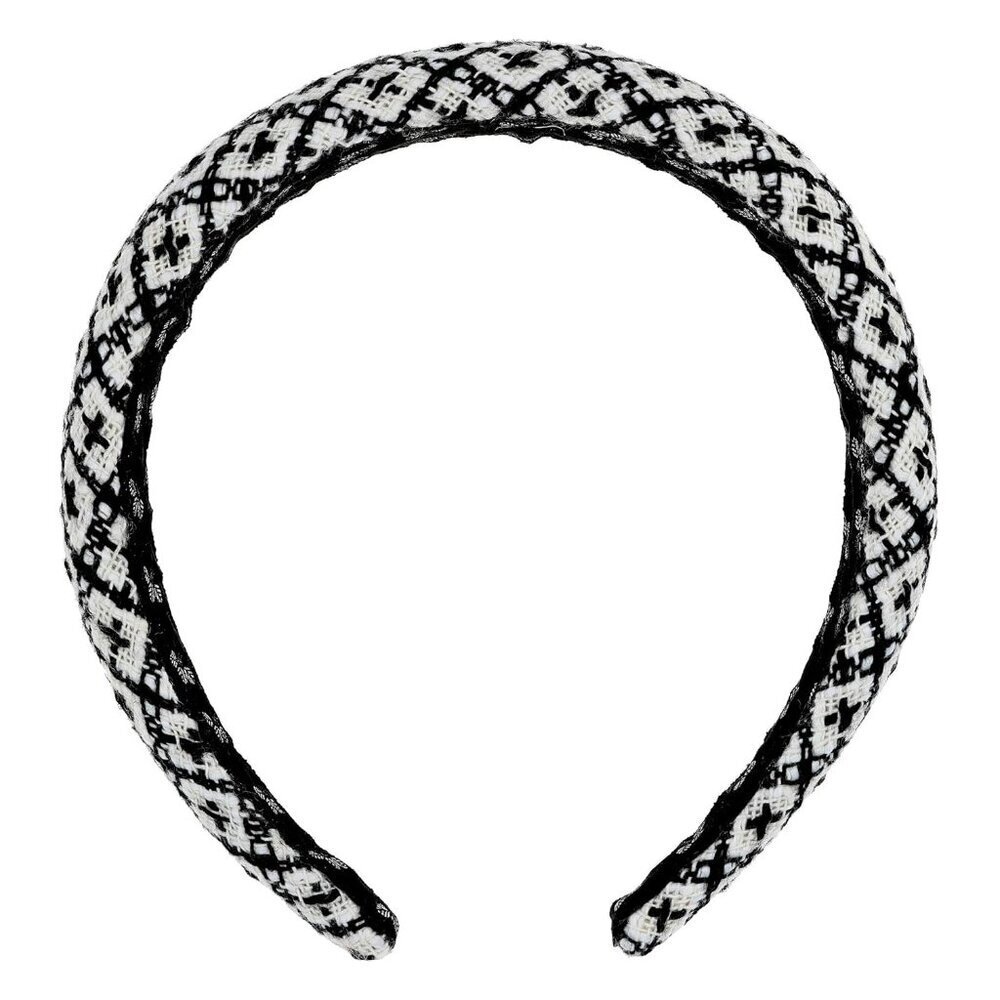 Claret Headband Black White Polyester Blend Elegant Hair Accessory